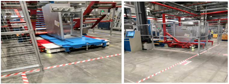 拼搏体育柔性装配线AGV系统